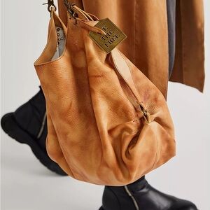 Free People Blue Sabine Slouchy Hobo Bag